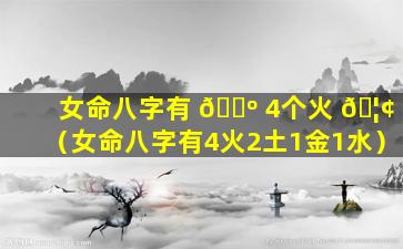 女命八字有 🐺 4个火 🦢 （女命八字有4火2土1金1水）